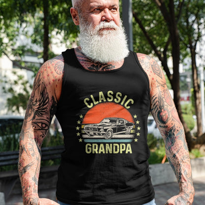 Best Grandpa Shirt, Proud Grandpa Unisex T-Shirt/Hoodie/Sweatshirt HLT00 - Funny Grandpa Classic Car Graphic Vintage Retro T-Shirt