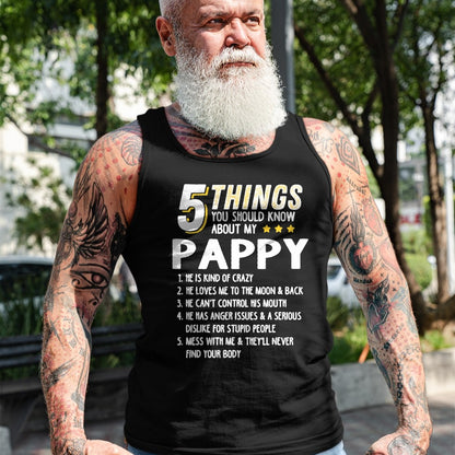 Best Grandpa Shirt, Proud Grandpa Unisex T-Shirt/Hoodie/Sweatshirt HLT00 - Funny 5 Things Grandpa Pappy Shirt Crazy Gift Idea T-Shirt