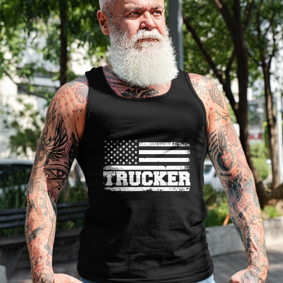 Best Truck Driver Life Shirt, Funny Trucker UnisexT-Shirt/Hoodie/Sweatshirt HLT00 - Truck Driver Trucker Us American Flag Patriotic T-Shirt