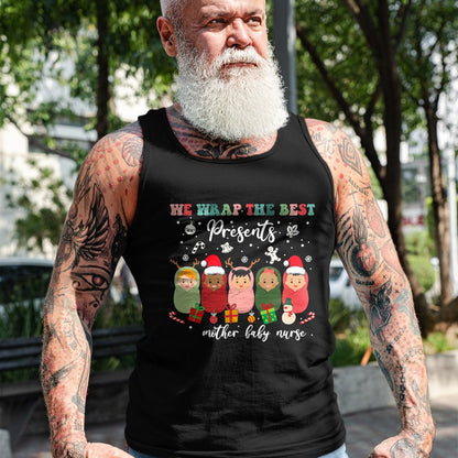Funny Nurse Shirt, Nurse Unisex T-Shirt/Hoodie/Sweatshirt HLT00 - Mother Baby Nurse Christmas Mom Baby Nursing Groovy T-Shirt (2) (Copy)