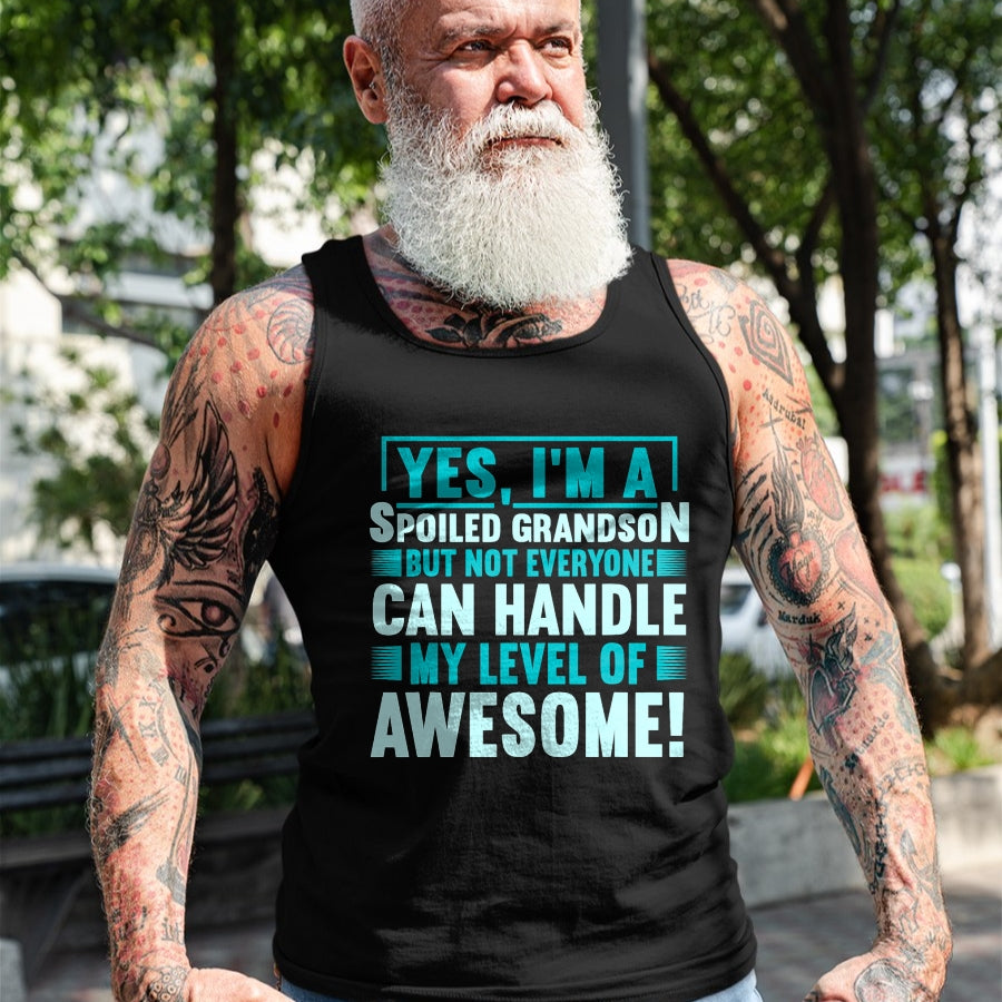 Best Grandpa Shirt, Proud Grandpa Unisex T-Shirt/Hoodie/Sweatshirt HLT00 - Grandma Spoiled Grandson Grandparents T-Shirt