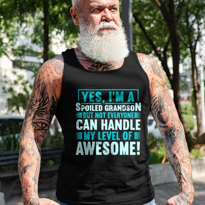 Best Grandpa Shirt, Proud Grandpa Unisex T-Shirt/Hoodie/Sweatshirt HLT00 - Grandma Spoiled Grandson Grandparents T-Shirt