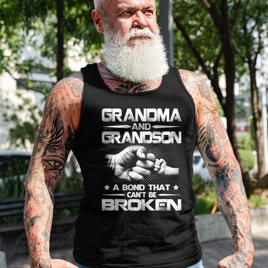 Best Grandma Shirt, Proud Grandma Unisex T-Shirt/Hoodie/Sweatshirt HLT00 - Grandma and Grandson A binding that won't be broken T-Shirt (1)