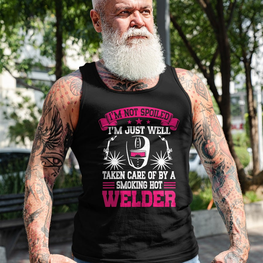 Best Wife Shirt, Wife and Husband Unisex T-Shirt/Hoodie/Sweatshirt HLT00 - I'm Not Spoiled Welder Girlfriend Wife Welding T-Shirt