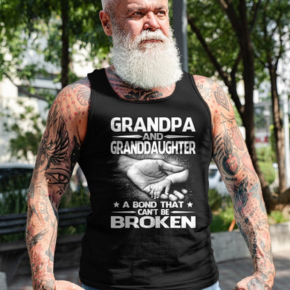 Best Grandpa Shirt, Proud Grandpa Unisex T-Shirt/Hoodie/Sweatshirt HLT00 - Grandpa And Granddaughter A Bond That Can't Be Broken T-Shirt (1)
