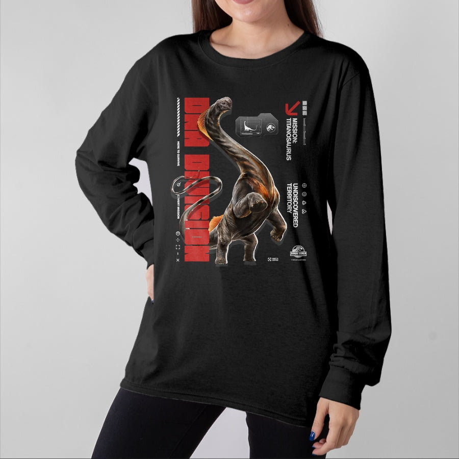 Best Dinosaur Lover Shirt, Funny Dinosaur UnisexT-Shirt/Hoodie/Sweatshirt HLT00 - Jurassic World Rebirth Titanosaurus DNA Division T-Shirt