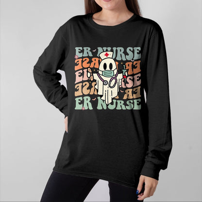 Funny Nurse Shirt, Nurse Unisex T-Shirt/Hoodie/Sweatshirt HLT00 - Groovy Emergency Room Nurse Funny Halloween Costume ER Nurse T-Shirt