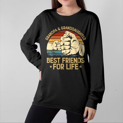 Best Grandpa Shirt, Proud Grandpa Unisex T-Shirt/Hoodie/Sweatshirt HLT00 - Grandpa Granddaughter Matching Family Shirt Fist Bump T-Shirt