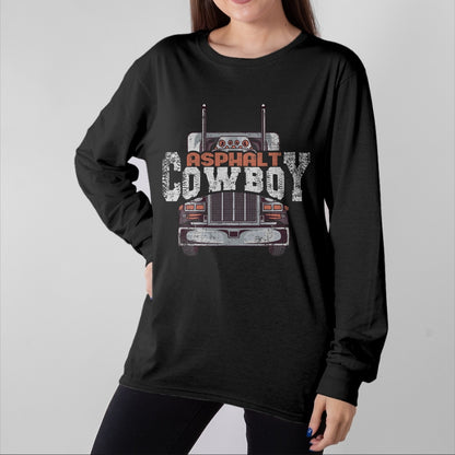 Best Truck Driver Life Shirt, Funny Trucker UnisexT-Shirt/Hoodie/Sweatshirt HLT00 - Asphalt Cowboy Cool Truck Driver Design Trucker T-Shirt (3)