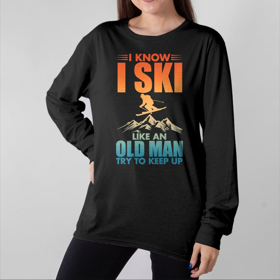 Best Grandpa Shirt, Proud Grandpa Unisex T-Shirt/Hoodie/Sweatshirt HLT00 -Best Ski Art For Grandpa Men Skiing Nordic Skier Skiing T-Shirt