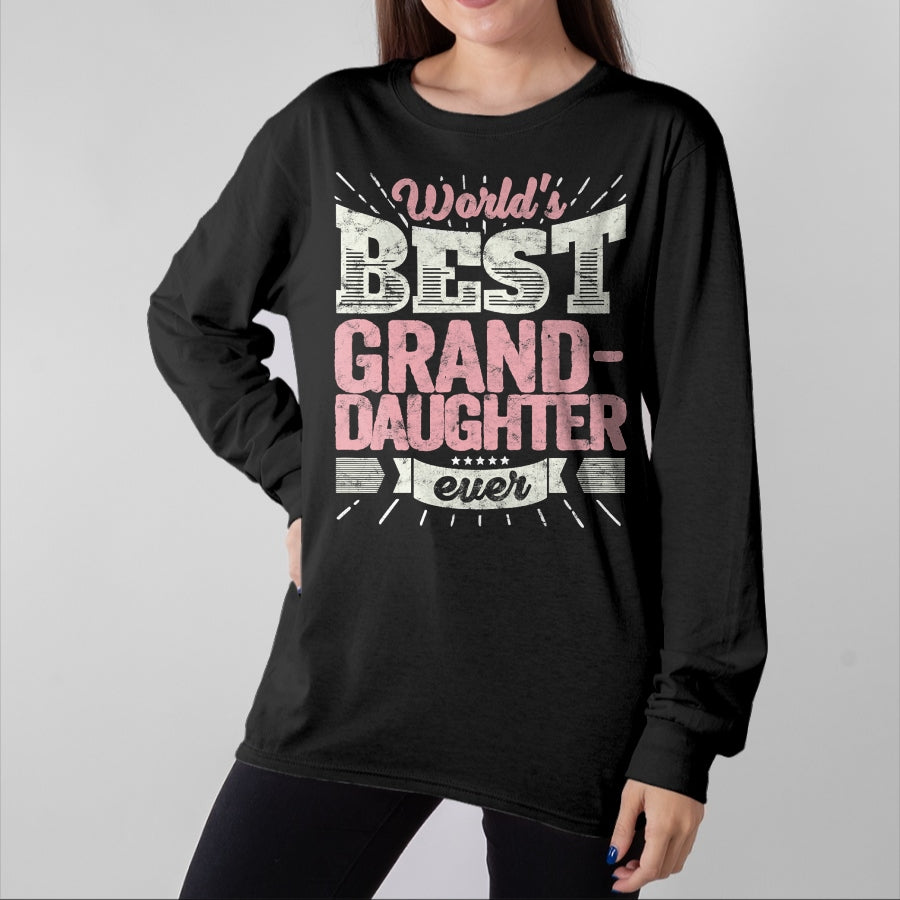 Best Grandpa Shirt, Proud Grandpa Unisex T-Shirt/Hoodie/Sweatshirt HLT00 - Cool Granddaughter Gift T Shirt World's Best Grand-Daughter T-Shirt