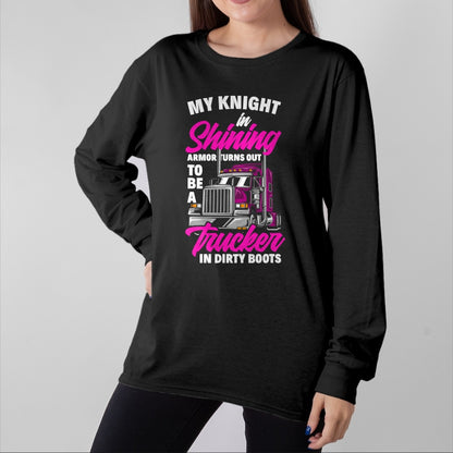 Best Truck Driver Life Shirt, Funny Trucker UnisexT-Shirt/Hoodie/Sweatshirt HLT00 - Funny Truck Driver Trucker Girlfriend Truckers Wife T-Shirt