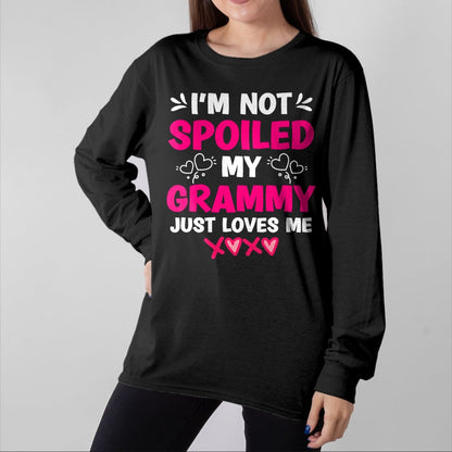Best Wife Shirt, Wife and Husband Unisex T-Shirt/Hoodie/Sweatshirt HLT00 - I'm Not Spoiled My Grammy Just Loves Me Granddaughter Girls T-Shirt