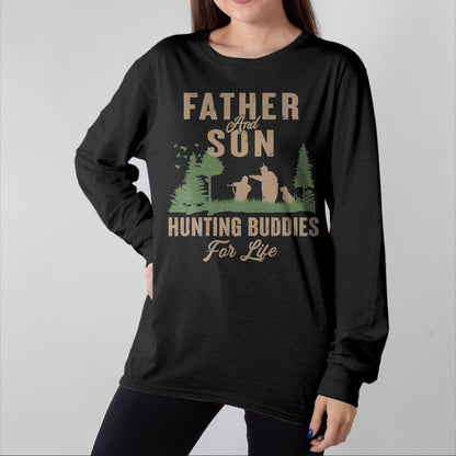 Best Wife Shirt, Wife and Husband Unisex T-Shirt/Hoodie/Sweatshirt HLT00 - Father and Son Hunting Buddies For Life Hunter Husband Dad T-Shirt