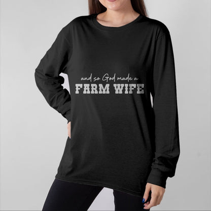 Best Farmer Life Shirt, Funny Farmer UnisexT-Shirt/Hoodie/Sweatshirt HLT00 - and So God Made A Farm Wife Women Girl Funny Farmer T-Shirt