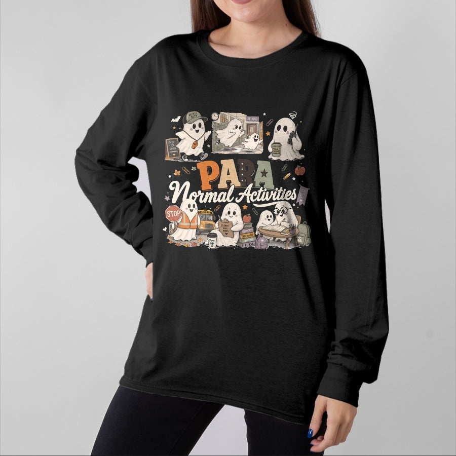 Best Teacher Shirt, Funny Teacher UnisexT-Shirt/Hoodie/Sweatshirt HLT00 - para Normal Activities SPED Teachers Ghost Fall Halloween T-Shirt (6)