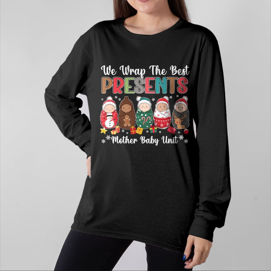 Funny Nurse Shirt, Nurse Unisex T-Shirt/Hoodie/Sweatshirt HLT00 - Mother Baby Nurse Christmas Mom Baby Nursing Groovy T-Shirt (2)