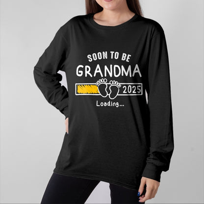 Best Grandpa Shirt, Proud Grandpa Unisex T-Shirt/Hoodie/Sweatshirt HLT00 - Soon to be Grandma 2025 Loading Promoted to Grandma 2025 T-Shirt