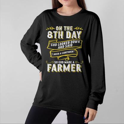 Best Farmer Life Shirt, Funny Farmer UnisexT-Shirt/Hoodie/Sweatshirt HLT00 - So God Made a Farmer Farming Agriculture T-Shirt