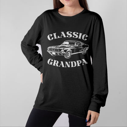 Best Grandpa Shirt, Proud Grandpa Unisex T-Shirt/Hoodie/Sweatshirt HLT00 - Funny Grandpa Classic Car Graphic T-Shirt