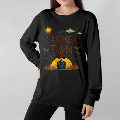 Best Farmer Life Shirt, Funny Farmer UnisexT-Shirt/Hoodie/Sweatshirt HLT00 - Farmer Tan Rustic Sun-Kissed Countryside T-Shirt