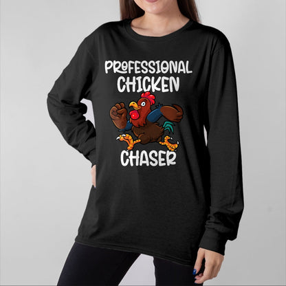 Best Farmer Life Shirt, Funny Farmer UnisexT-Shirt/Hoodie/Sweatshirt HLT00 - Professional Chicken Chaser Funny Farm Farmer Kids Running T-Shirt