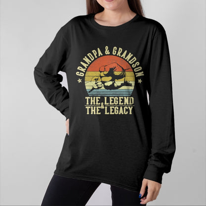 Best Grandpa Shirt, Proud Grandpa Unisex T-Shirt/Hoodie/Sweatshirt HLT00 - Grandpa and Grandson The Legend And The Legacy Gifts Grandpa T-Shirt