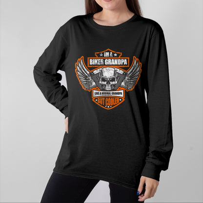 Best Grandpa Shirt, Proud Grandpa Unisex T-Shirt/Hoodie/Sweatshirt HLT00 - Funny I'm a Biker Grandpa like a Normal Grandpa But Cooler T-Shirt