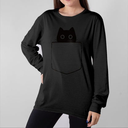 Cat Love Shirt, Funny Cat Lover Gift UnisexT-Shirt/Hoodie/Sweatshirt HLT00 - Cat in Pocket Shirt for Kids Women Men Funny Cute Cats Lover T-Shirt
