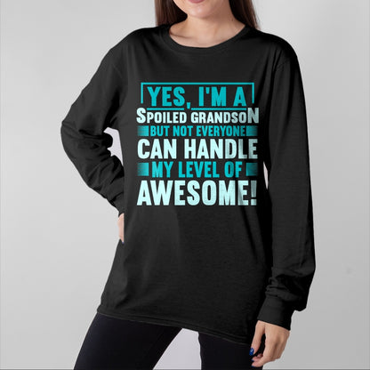 Best Grandpa Shirt, Proud Grandpa Unisex T-Shirt/Hoodie/Sweatshirt HLT00 - Grandma Spoiled Grandson Grandparents T-Shirt