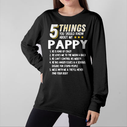 Best Grandpa Shirt, Proud Grandpa Unisex T-Shirt/Hoodie/Sweatshirt HLT00 - Funny 5 Things Grandpa Pappy Shirt Crazy Gift Idea T-Shirt