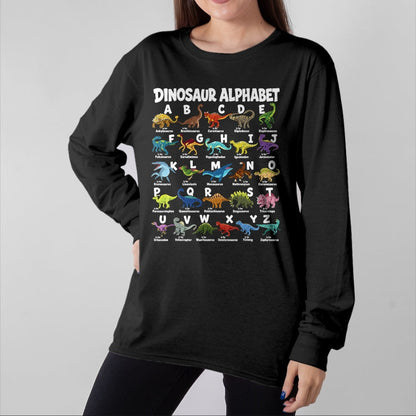 Best Dinosaur Lover Shirt, Funny Dinosaur UnisexT-Shirt/Hoodie/Sweatshirt HLT00 - Dinosaurs Alphabet Funny ABC Dino Identification Boys Girls T-Shirt