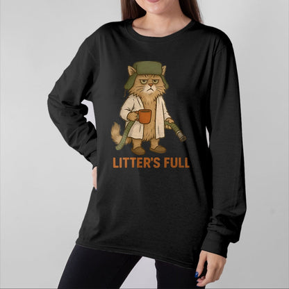 Cat Love Shirt, Funny Cat Lover Gift UnisexT-Shirt/Hoodie/Sweatshirt HLT00 - Women_s Litter_s Full Cat V-Neck T-Shirt