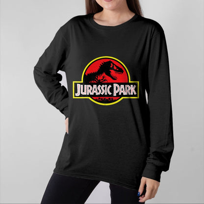 Best Dinosaur Lover Shirt, Funny Dinosaur UnisexT-Shirt/Hoodie/Sweatshirt HLT00 - Jurassic Park Vintage Distressed Logo T-Shirt - Classic Fit, Crew Neck, Short Sleeve, Black