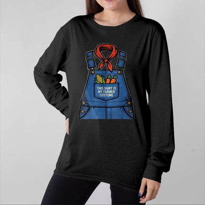 Best Farmer Life Shirt, Funny Farmer UnisexT-Shirt/Hoodie/Sweatshirt HLT00 - This Shirt Is My Farmer Costume Funny Halloween Overalls T-Shirt, Women, Heather Grey, X-Large