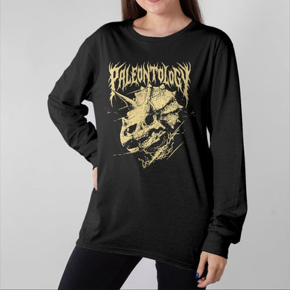 Best Dinosaur Lover Shirt, Funny Dinosaur UnisexT-Shirt/Hoodie/Sweatshirt HLT00 - Paleontology Metal Triceratops Skull and Chains Dinosaur Art T-Shirt