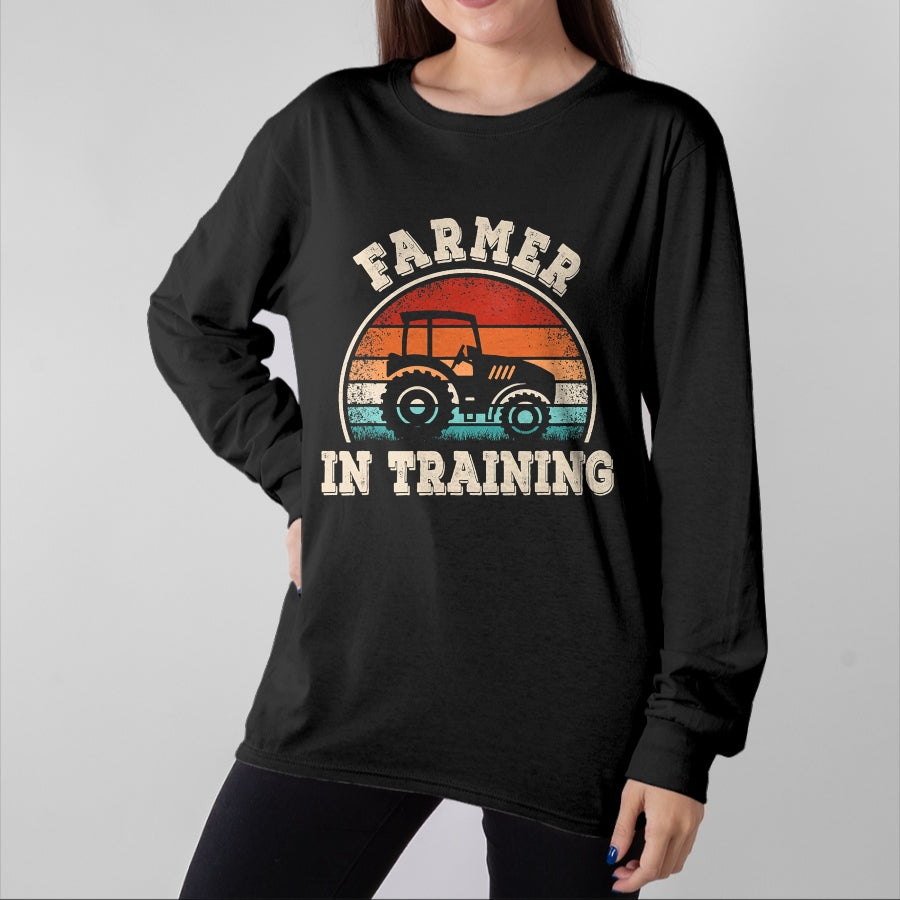 Best Farmer Life Shirt, Funny Farmer UnisexT-Shirt/Hoodie/Sweatshirt HLT00 - Farmer in Training Tractor Funny Farming Boys Girls Kids T-Shirt