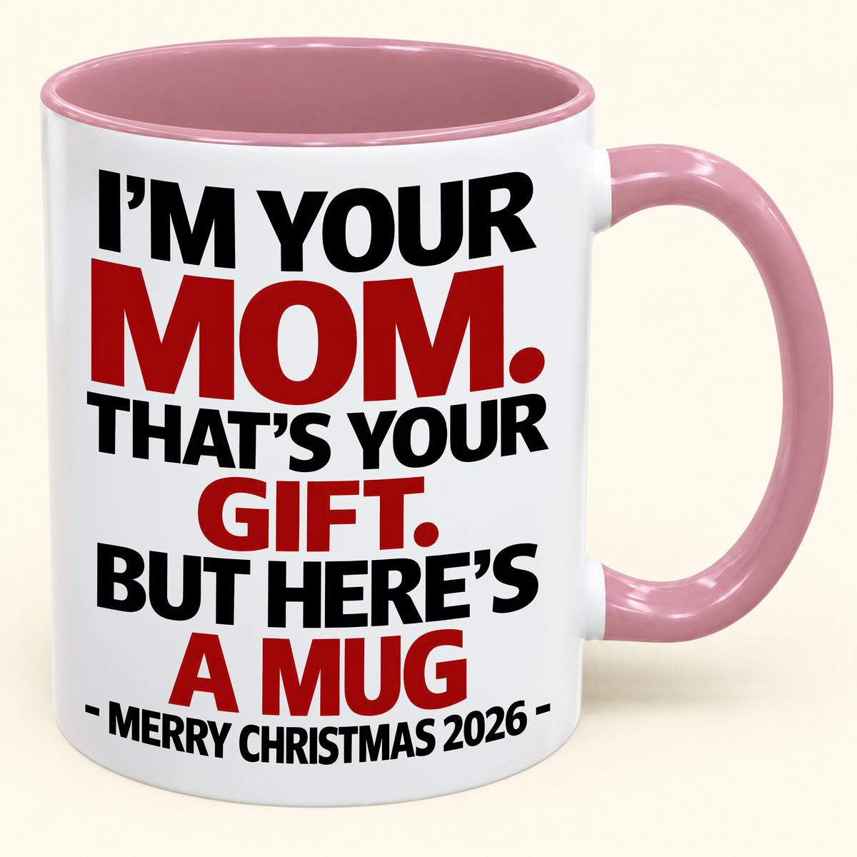 I'M YOUR MOM, THAT'S YOUR GIFT - FUNNY CHRISTMAS 2026 - GIFT ACCENT COFFEE MUG - HLT00 (SKU2610-582)