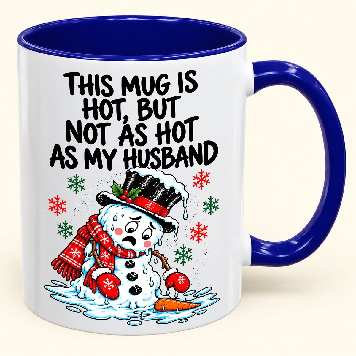 THIS MUG IS HOT, BUT NOT AS HOT AS MY HUSBAND- FUNNY CHRISTMAS 2026 - GIFT ACCENT COFFEE MUG - HLT00 (SKU2610-839)