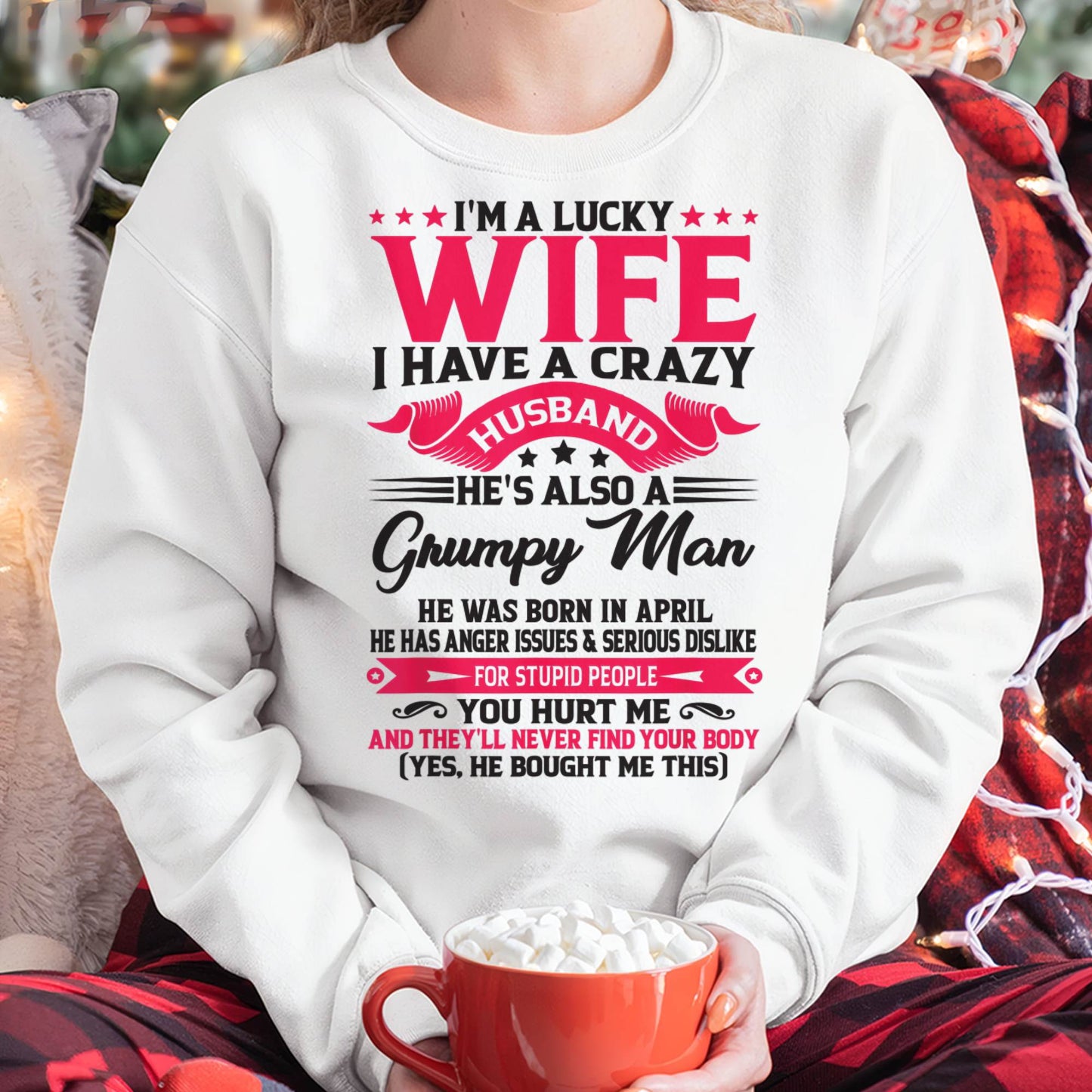 APRIL - TO MY WIFE - I'M A LUCKY WIFE - GIFT FROM HUSBAND - HLT04 (SKU10-136-04)