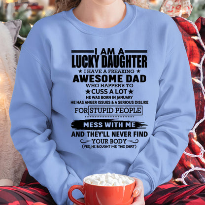 January - I'm Lucky Daughter - Gift for Daughter from Dad - HLT01 (SKU-T1406DD-01)