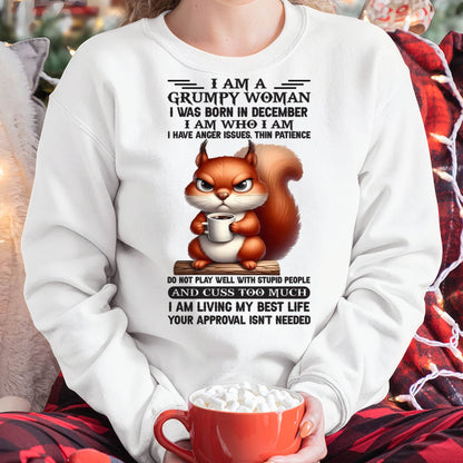 DECEMBER - GRUMPY WOMAN - BIRTHDAY GIFT FOR WOMEN - HLT12 (SKU09-07-12)