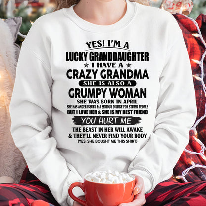 APRIL - LUCKY GRANDDAUGHTER OF CRAZY GRANDMA - PERFECT GIFT FROM GRANDMA - kien04 (SKU12-146-04)