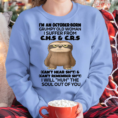 October - Grumpy Old Woman - Birrthday Gift For Women - HLT10 (SKU09-21-10)