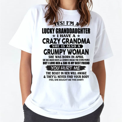 APRIL - LUCKY GRANDDAUGHTER OF CRAZY GRANDMA - PERFECT GIFT FROM GRANDMA - kien04 (SKU12-146-04)