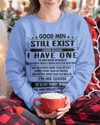 March - Good men Still Exist - gift for your girlfriend, wife from Husband - HLT03 (SKU-GM-03)