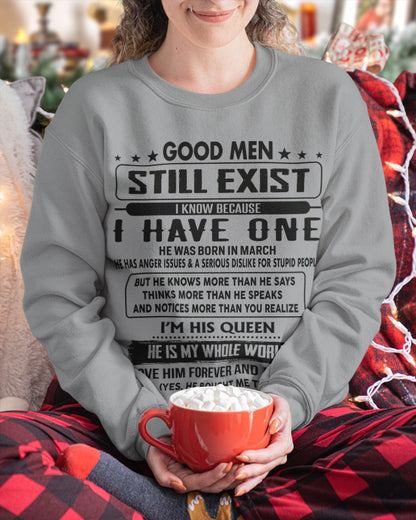 March - Good men Still Exist - gift for your girlfriend, wife from Husband - HLT03 (SKU-GM-03)