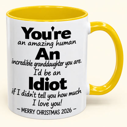 You're An Amazing Human, An Incredible Granddaughter You Are - Funny Christmas 2026 Gift Accent Coffee Mug - HLT00 (SKU2610-965)