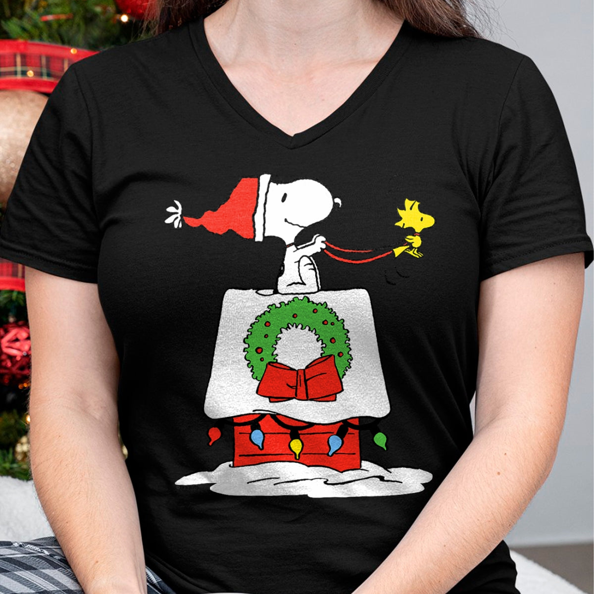 Christmas Shirts for Family, Funny christmas shirts, Christmas Unisex T-Shirt/Hoodie/Sweatshirt HLT00 - Peanuts Holiday Snoopy_s Doghouse Sleigh T-Shirt
