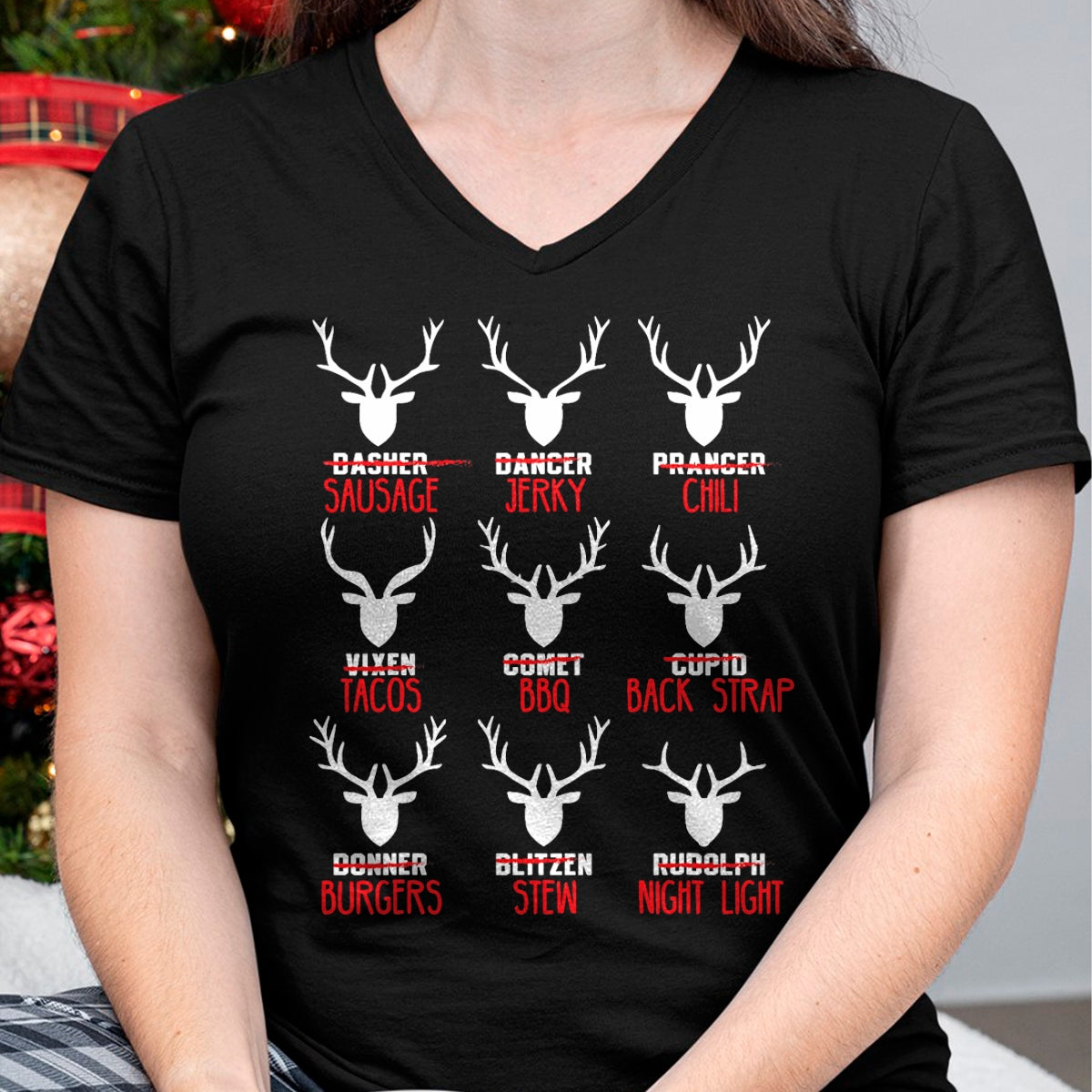 Christmas Shirts for Family, Funny christmas shirts, Christmas Unisex T-Shirt/Hoodie/Sweatshirt HLT00 - Funny Christmas Deer Hunters All of Santa_s Reindeer design T-Shirt